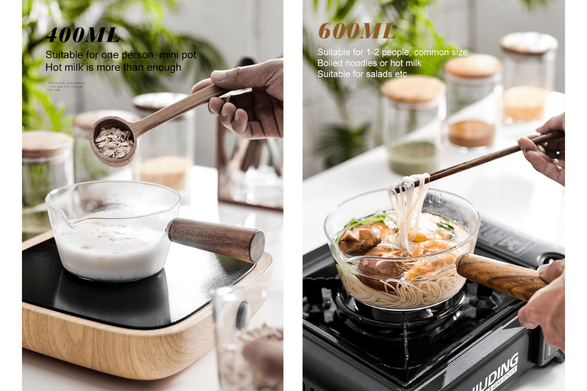 glass-cooking-po Glass cooking pot 400ml pot for single serving and 600ml for 1-2 serves